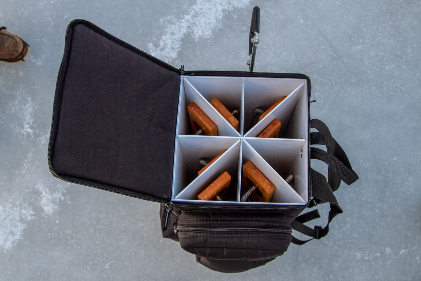 Ice Pak - Ice Fishing Tip Up Storage